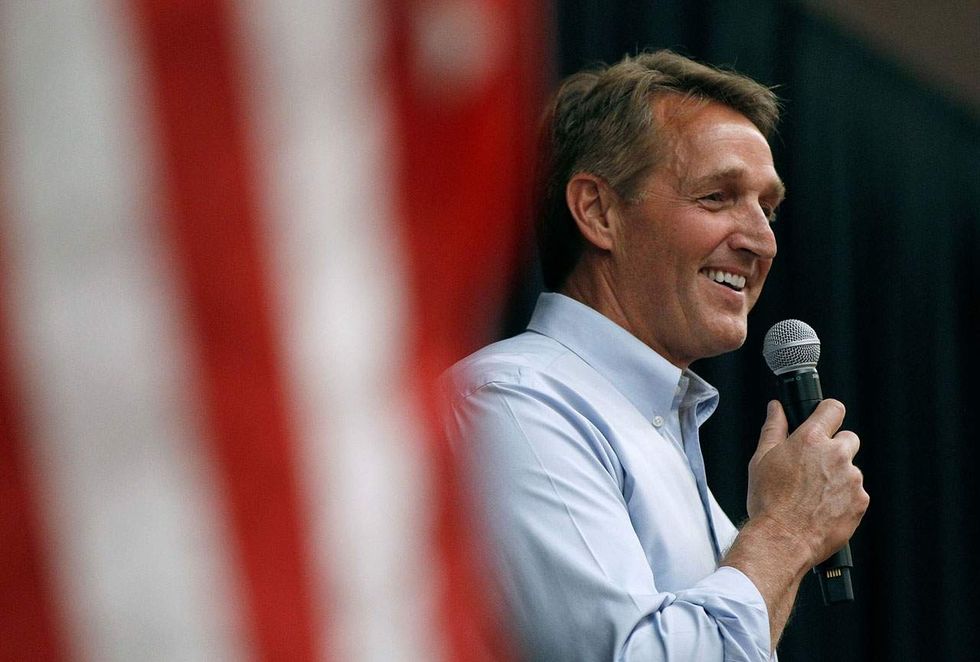 Trump megadonor spends big in bid to oust Republican Sen. Jeff Flake