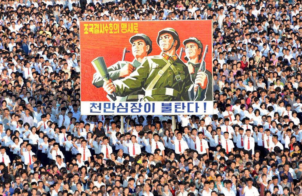 North Korea holds mass rally in defiance of the US and Donald Trump