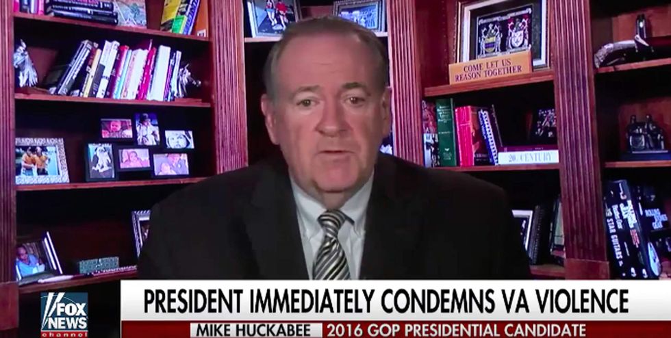 Mike Huckabee: No matter what the president said about Charlottesville, he would have been condemned
