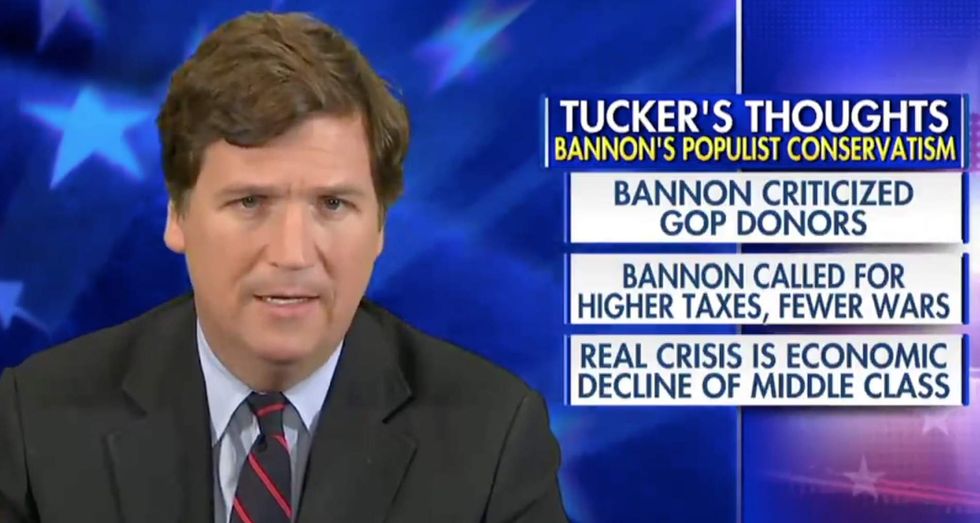 Tucker Carlson skewers the media's hypocrisy on Stephen Bannon