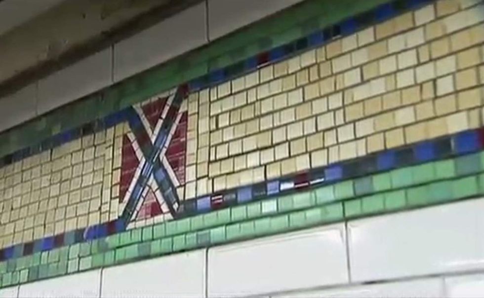 NYC subway tiles look like Confederate flags, complainers say. So officials are taking action.