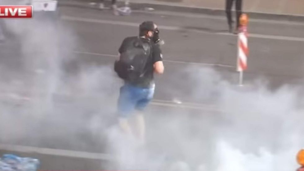 Pepper ball' anti-Trump protester hit with second major dose of karma in just days