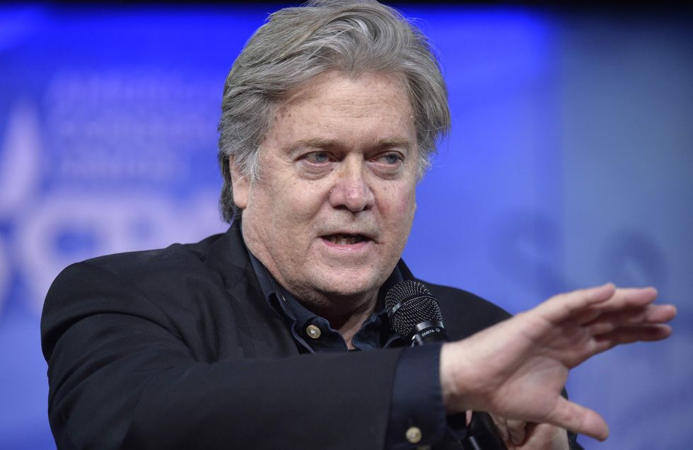 Steve Bannon is making his first public appearance since leaving the White House