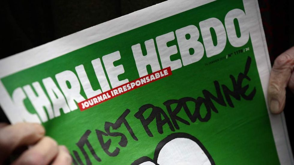 Charlie Hebdo mocks Harvey victims with Nazi-themed cover