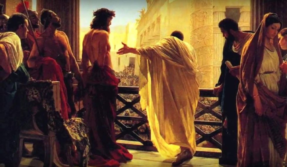 The president is acting like Pontius Pilate': Democrat likens Trump to man who sent Christ to cross