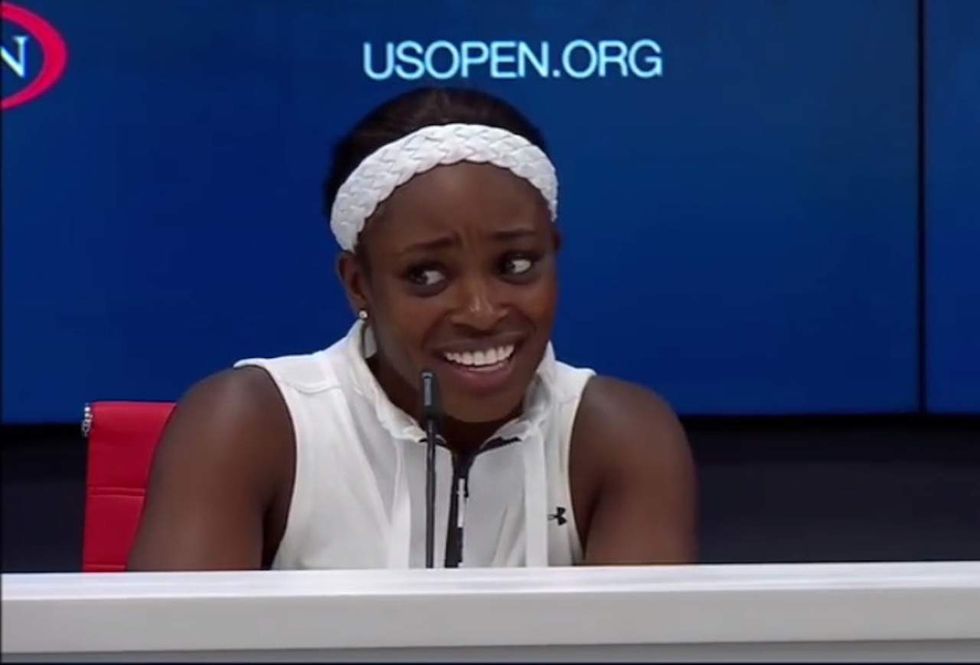 U.S. Open champ is asked if she's hungry to win more titles — then demonstrates why capitalism works
