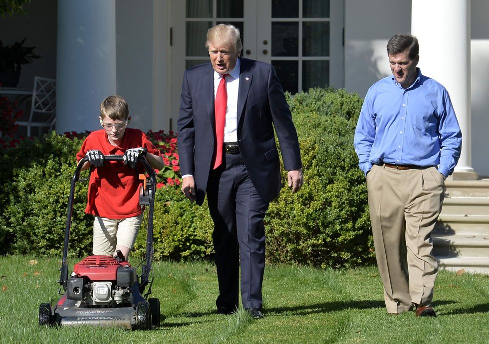 Liberals' newest attack on Trump for letting 11-year-old kid mow WH grass is mind-boggling