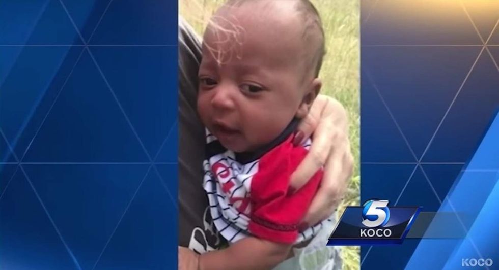 Oklahoma church group rescues baby abandoned on the side of a highway