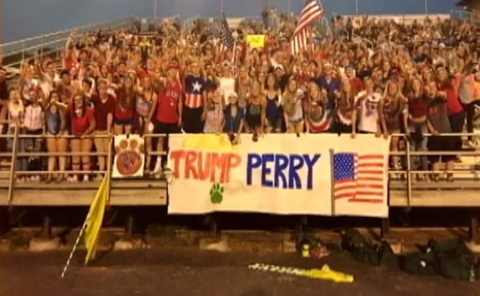Check out 'Trump' banner at HS football game called 'intimidating,' condemned for 'sickening racism