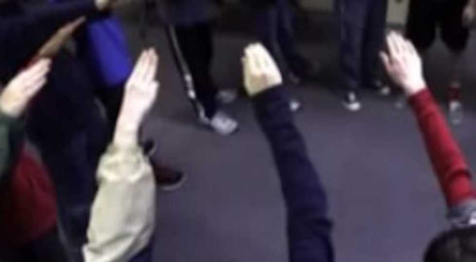 Substitute teacher allegedly leads third-graders in Nazi salute. Things don't end well for her.