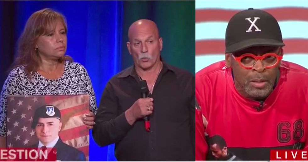 Gold Star parents confront Spike Lee on NFL protests - and he didn't like it