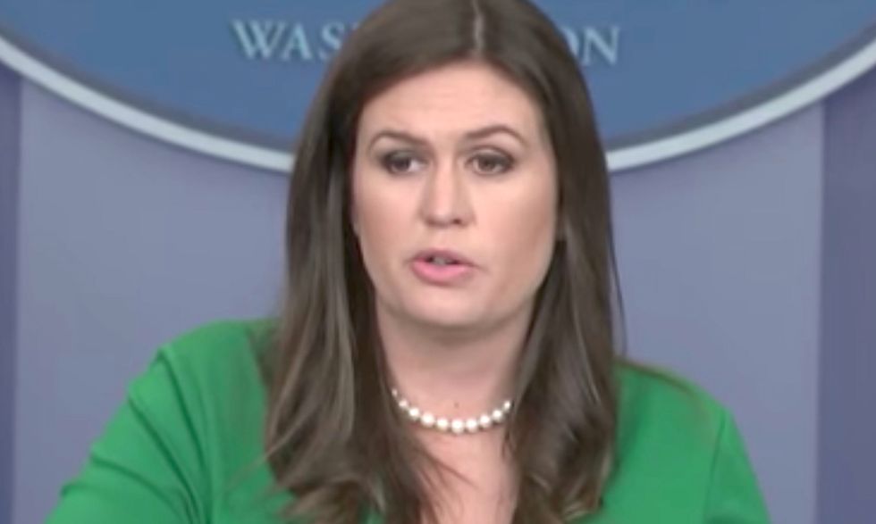 Sarah Huckabee Sanders gives emotional statement on Las Vegas shooting