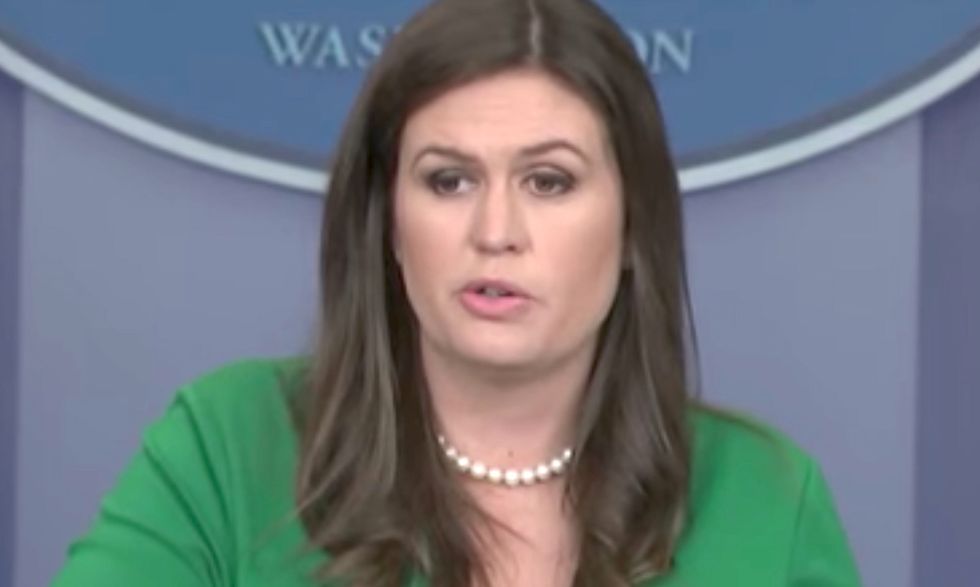 Sarah Huckabee Sanders gives emotional statement on Las Vegas shooting