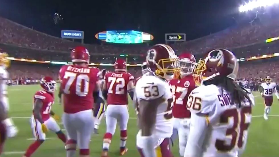 Fans respond to what Chiefs and Redskins did during national anthem
