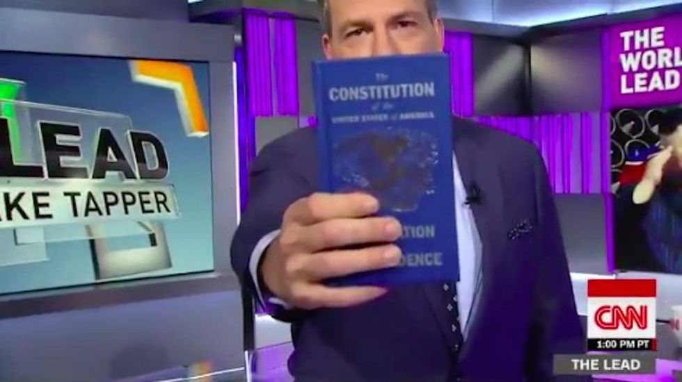 Jake Tapper replies to Trump’s remarks about the press with the Constitution