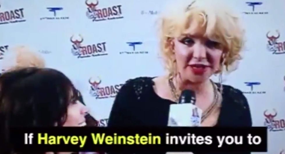 See the ominous warning Courtney Love issued to young actresses about Harvey Weinstein in 2005