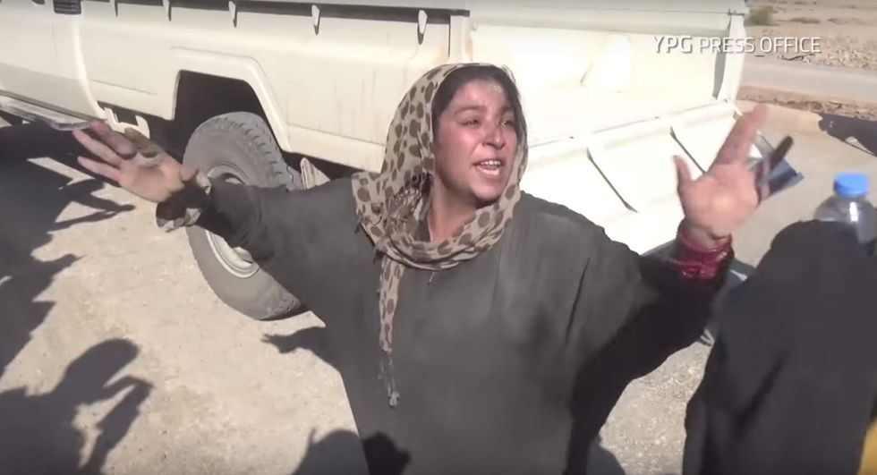 Watch: Syrian woman's reaction after being freed from ISIS shows how great freedom is