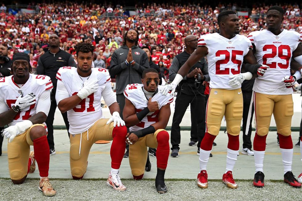 Here's what happened to the number of NFL national anthem protesters after Trump criticized them