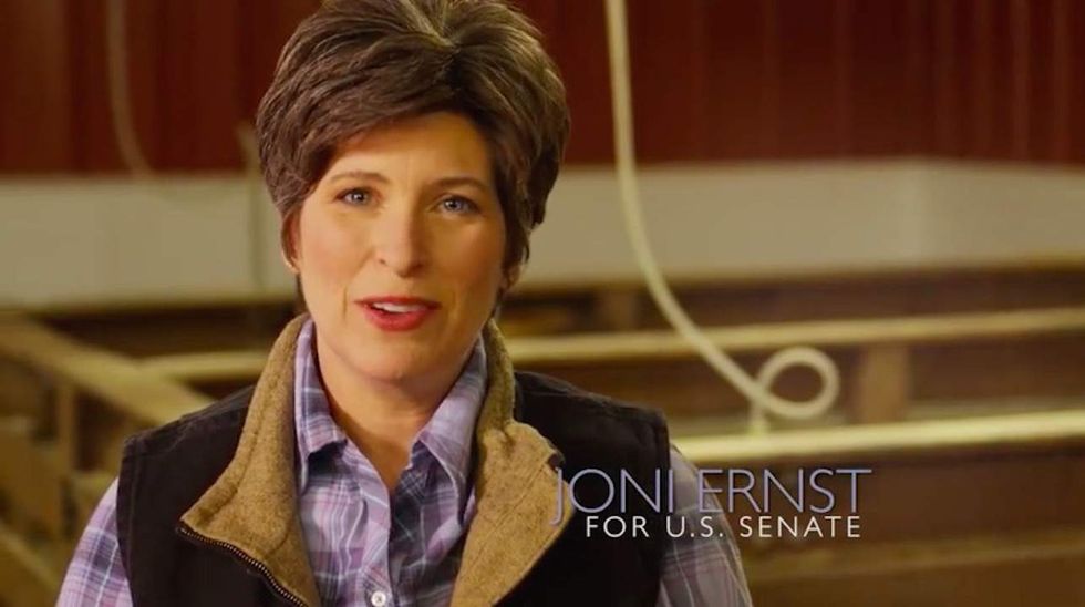 In play on campaign ad, Joni Ernst introduces ‘Squeal’ Act to cut tax break for lawmakers