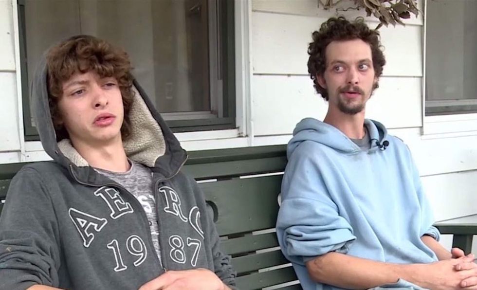 Home intruders beat up, knock out resident. But his younger brother comes to the rescue with a gun.