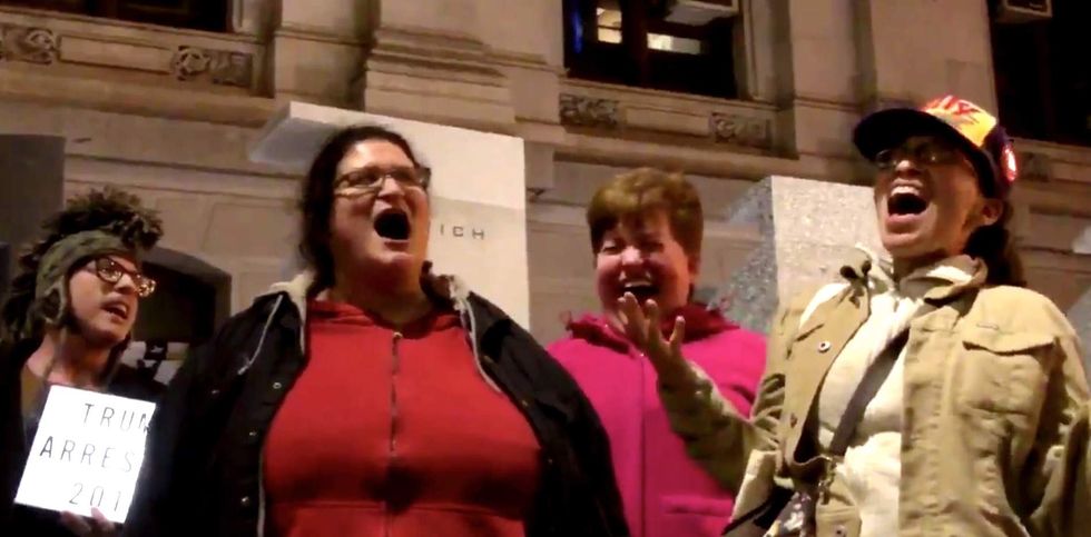 Liberals lament the anniversary of Trump's election with this bizarre protest
