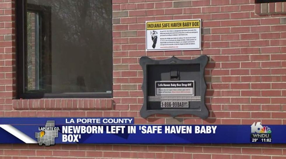 Newborn left inside Safe Haven Box at an Indiana fire station