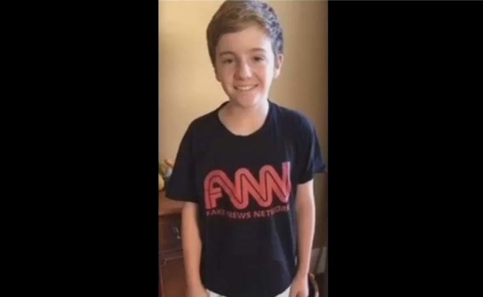 7th-grader told to remove T-shirt mocking CNN on day of CNN field trip. Dad calls it 'hypocrisy.