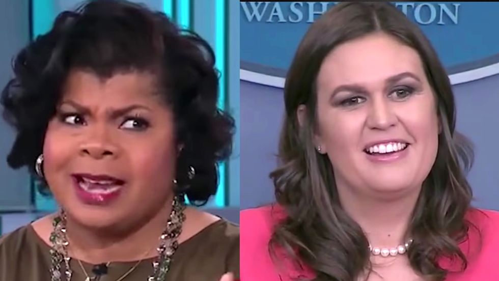 Sarah Huckabee Sanders laughs at journalist's 'pie gate' conspiracy theory