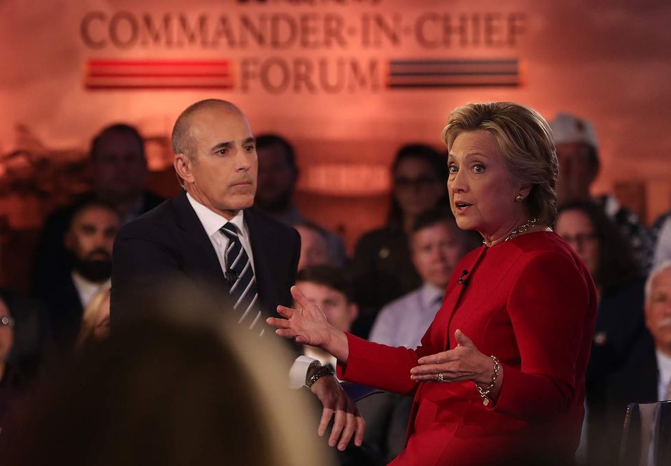 Hillary Clinton views Matt Lauer's downfall as 'karma' for 2016 interview