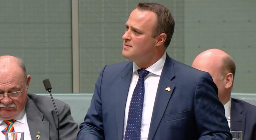 Gay Australian Parliament member proposes to partner during same-sex marriage bill speech