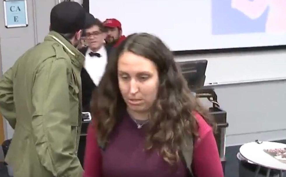 Woman who stole conservative speaker's notes from podium is a college administrator