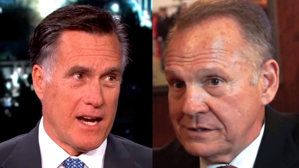 Mitt Romney weighs in on Alabama election, and Roy Moore hits back hard