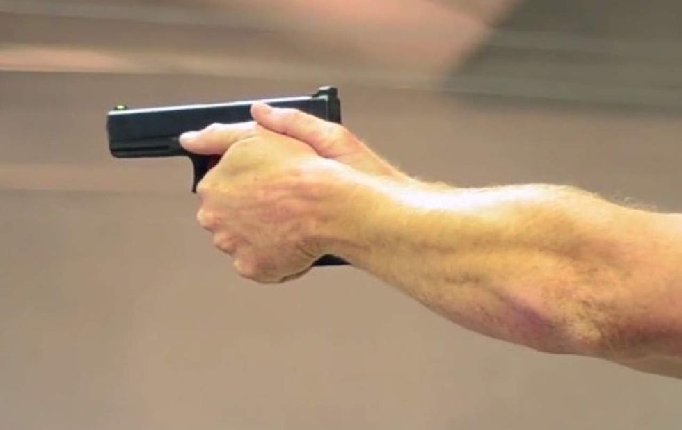 Dad sees robber point gun at his children. Dad has a license to carry. Dad does what he has to do.