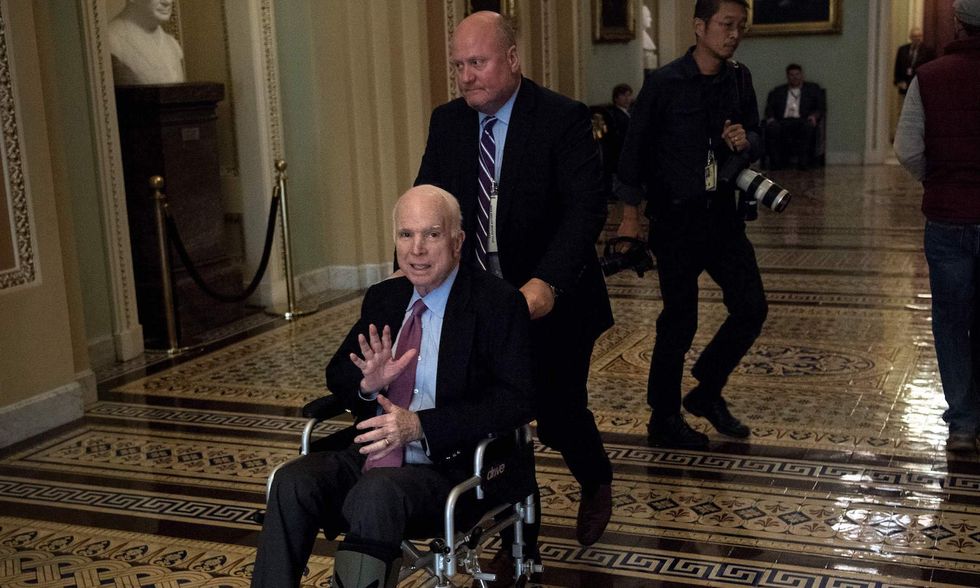 Sen. John McCain goes home to Arizona, will likely miss tax vote this week