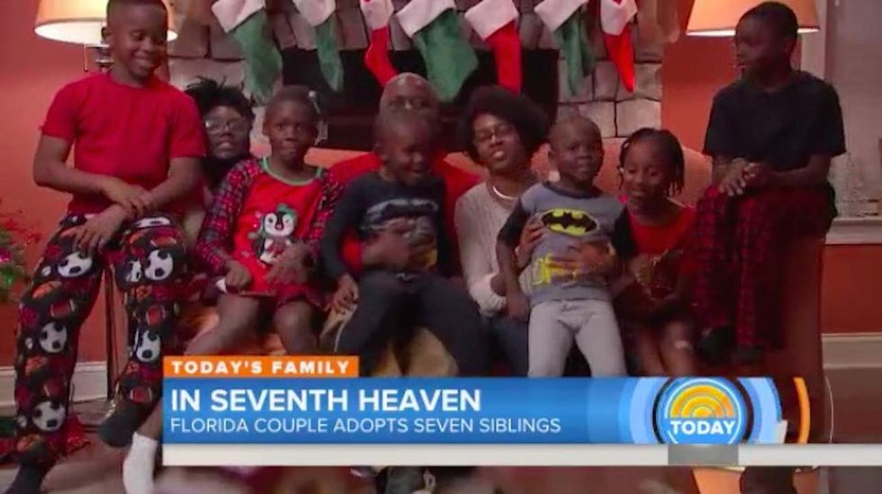 ‘A dream come true’: Couple adopts seven siblings living in three separate foster homes