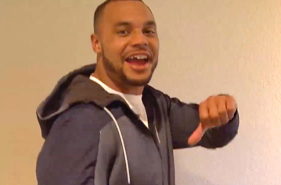 NFL quarterback delivers groceries to the poor for Christmas - and gets a hilarious surprise