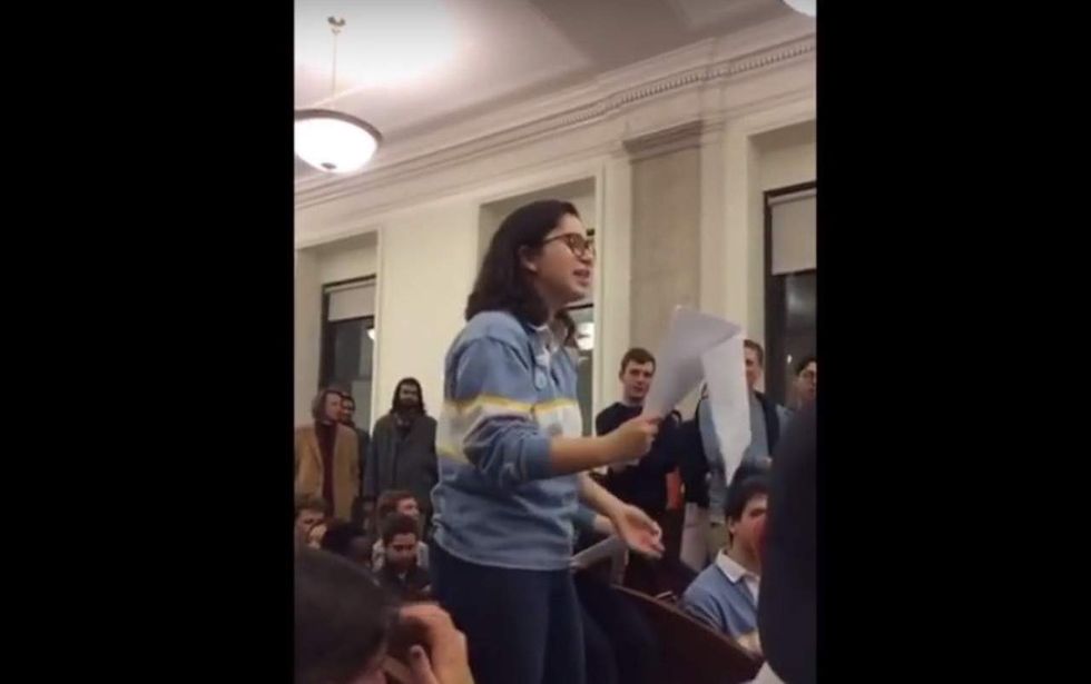 Punch them in the face': Student tells cheering crowd how to shut up College Republicans