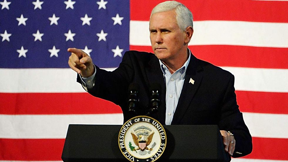 Gay activists troll Vice President Pence with sign: 'Make America gay again