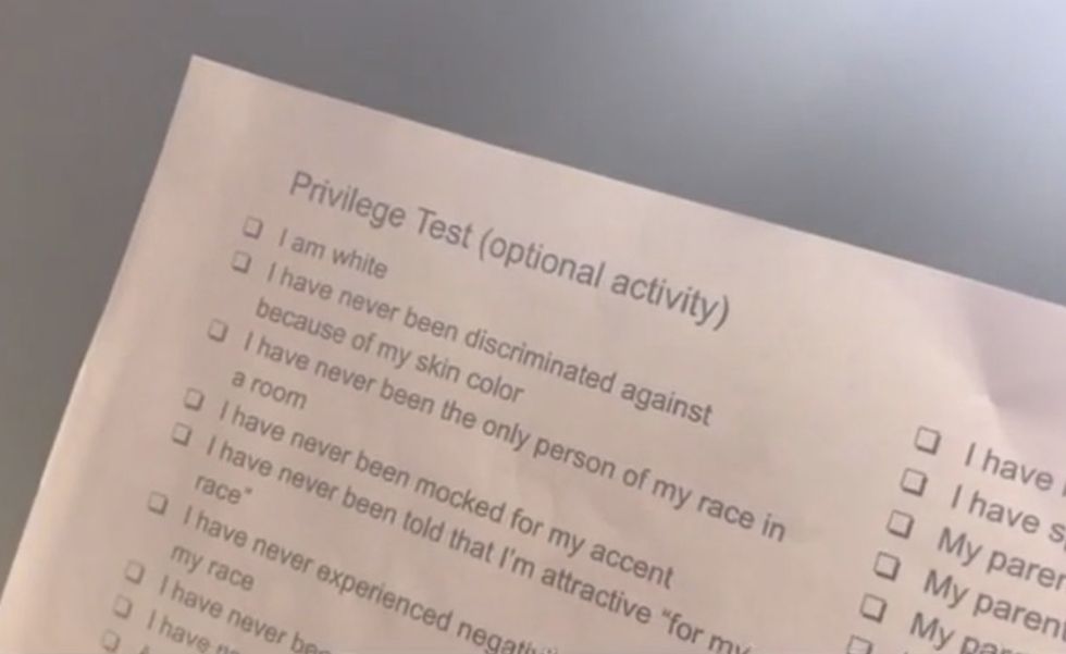 8th-grade 'privilege test' calls out straight white males, intact families, people with money