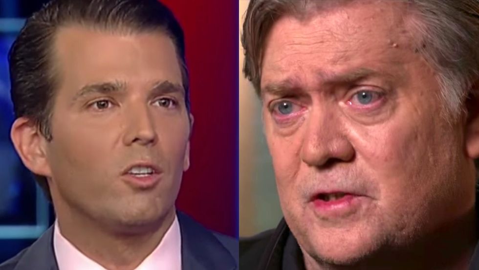 Trump Jr. continues Twitter tirade against Bannon after accusations of treason