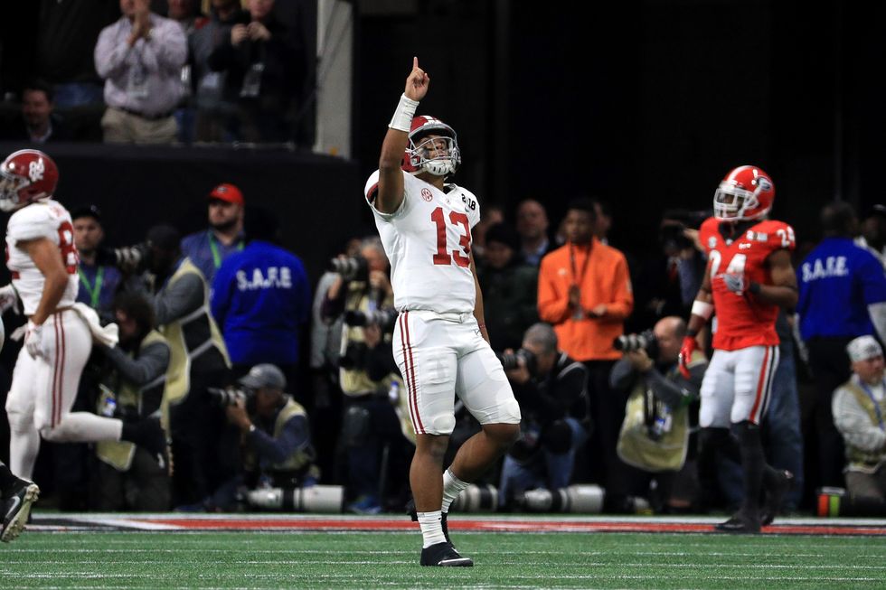 Alabama's freshman backup QB came off the bench to win a title -- and gave Jesus the credit after