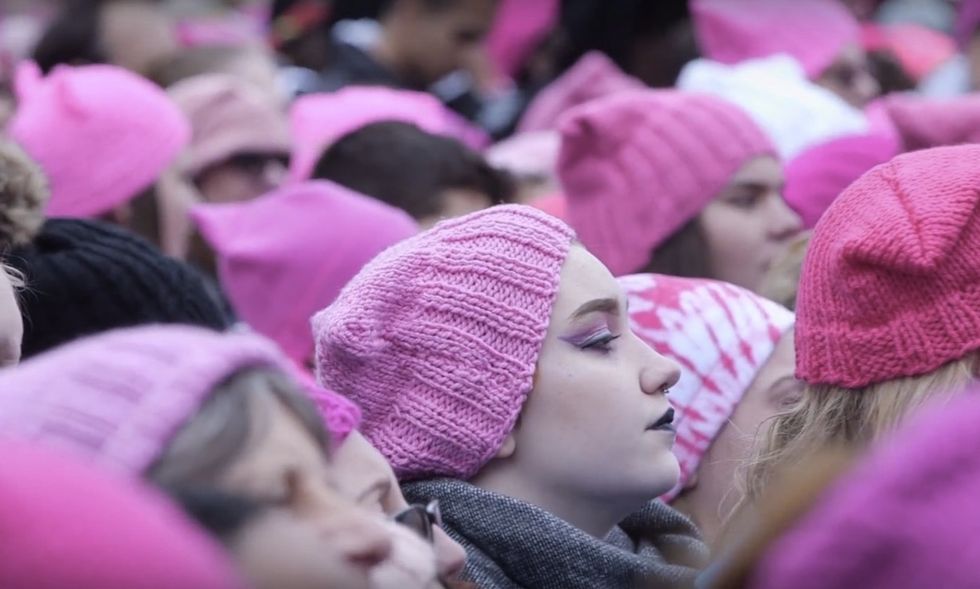 Pink pussyhats of the anti-Trump Women's March are falling out of favor. The reason is quite ironic.