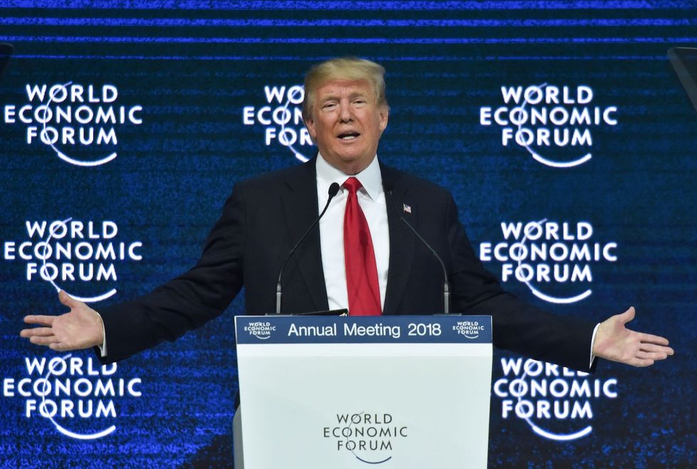 America is open for business': President Trump addresses leaders at World Economic Forum in Davos