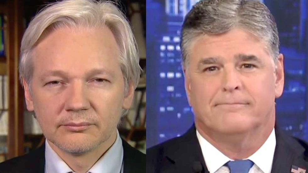 WikiLeaks founder messaged someone pretending to be Sean Hannity - here's what he said
