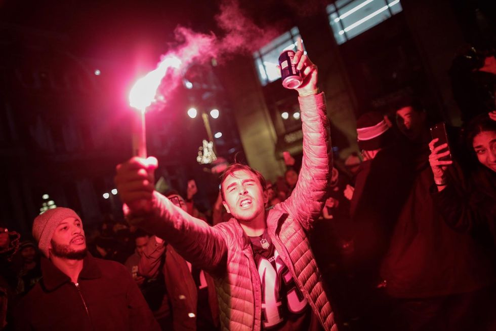 Philadelphia fans celebrate Super Bowl win by rioting in the streets and destroying their own city