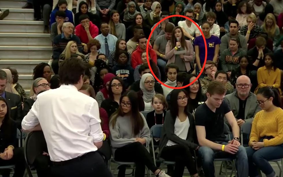 Canadian PM Justin Trudeau publicly corrects woman for not using gender-inclusive language