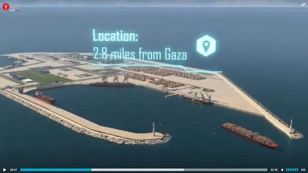 Listen: Netanyahu takes a closer look at plans to build an artificial island near Gaza