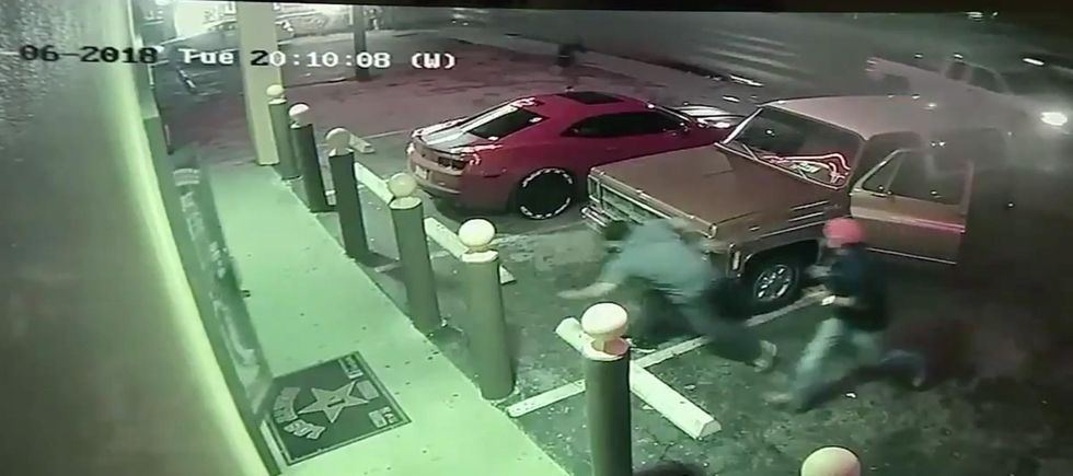 Thugs attack a father and his family in armed carjacking - but dad was armed too