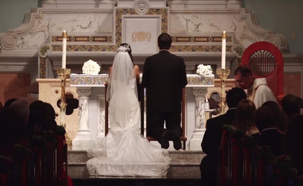Catholic college website page: 'Husband' and 'wife' are not 'gender inclusive' terms