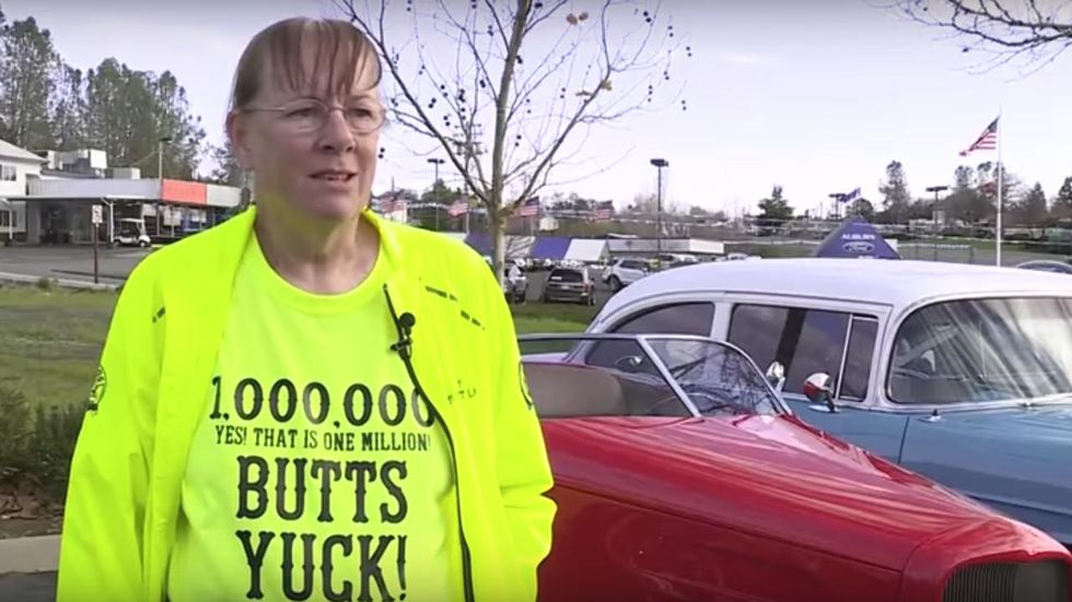 California woman reaches milestone by grabbing 1 million butts